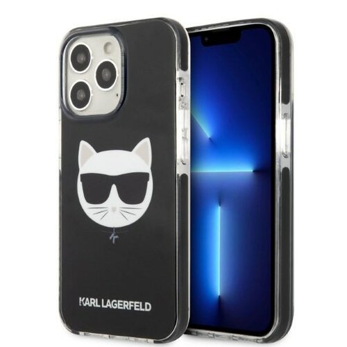 Karl Lagerfeld case for iPhone 13 Pro KLHCP13LTPECK black hard case Iconic Choupette Head
