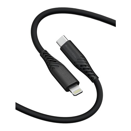 E-shop EKO KÁBEL Silikon USB-C/ Lightning 1,2 M 60W Čierna
