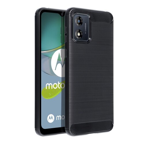 E-shop Puzdro Carbon Lux TPU Motorola Moto E13 - čierne