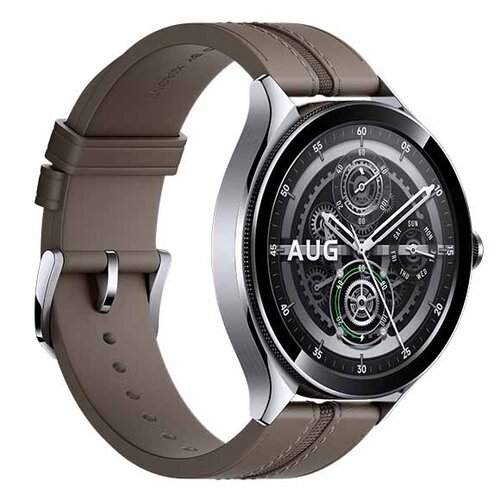 E-shop Xiaomi Watch 2 Pro - 4G LTE Silver Case with Brown Leather Strap