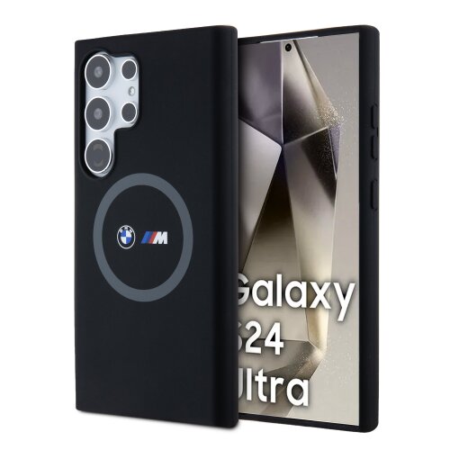 E-shop BMW M Printed Round and Logo Magsafe Silikonový Kryt pro Samsung Galaxy S24 Ultra Black