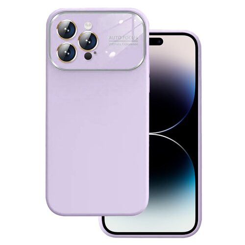 E-shop Puzdro Lens iPhone 15 Pro, silikónové - svetlo-fialové