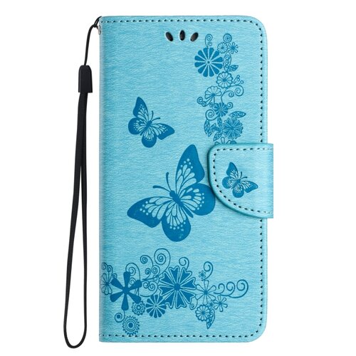 E-shop Puzdro Mezzo Book Samsung Galaxy A55 5G, vzor lietajúce motýle - modré