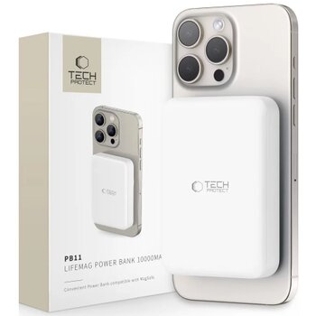 Tech-Protect PB11 Lifemag Magsafe Powerbank 10000mAh - biela