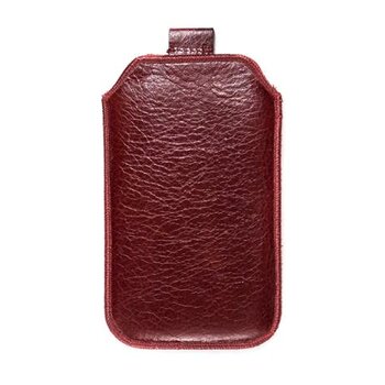Kožené púzdro veľkosť 30 tmavočervené s pásikom na Samsung Core, HTC One
