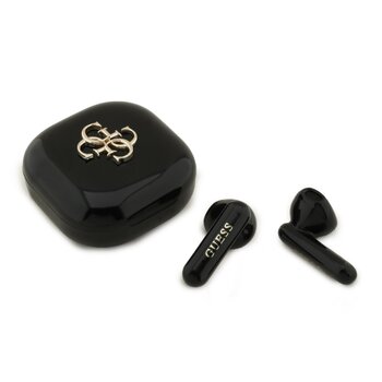 Guess 4G Metal Logo TWS Bezdrátová Sluchátka Black