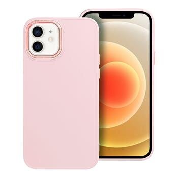 Puzdro Frame TPU iPhone 12/12 Pro - ružové