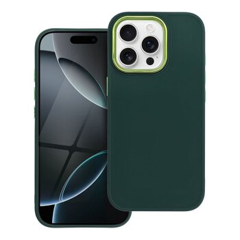 Puzdro Frame TPU iPhone 16 Pro - zelené