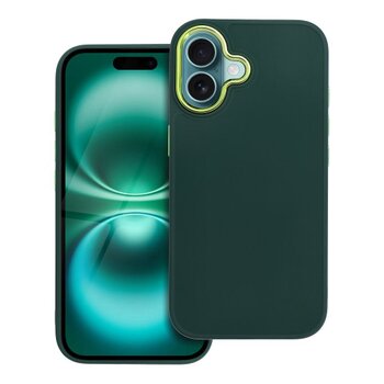 Puzdro Frame TPU iPhone 16 - zelené